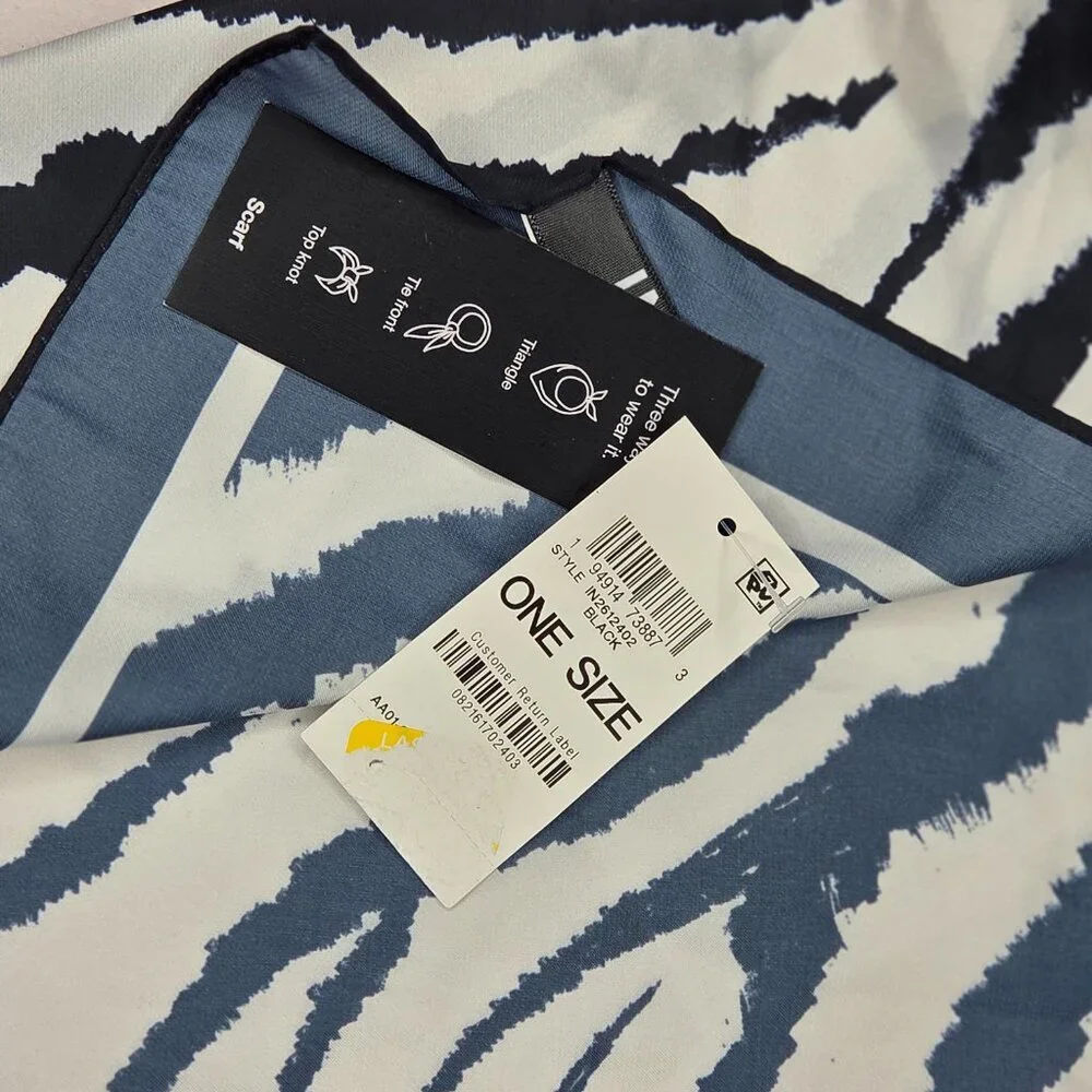 I.n.c. International Concepts Women's Zebra Striped Square Scarf